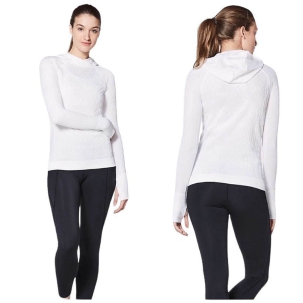 Lululemon Rest Less White Hoodie Pullover 2